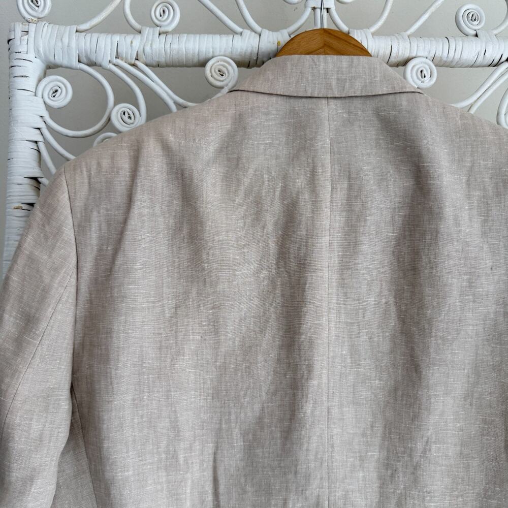 Bar III Linen Blazer 42R Mens Beige Double Breasted Sport Coat Jacket Dinner - Picture 5 of 12